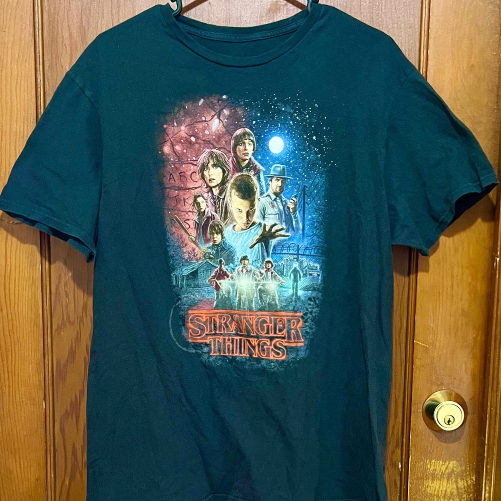 Stranger things Black Graphic Tee